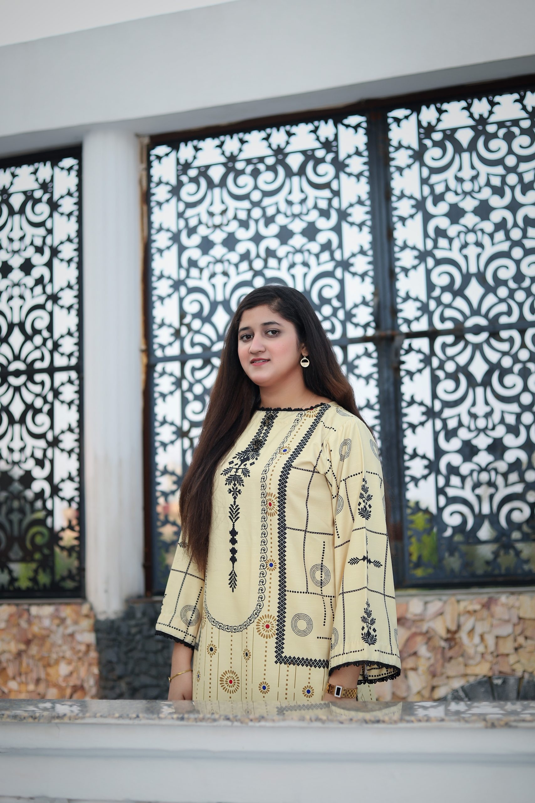 Butter Cream Charm 2PC Printed Shirt & Trouser FTC-5001 - Image 9