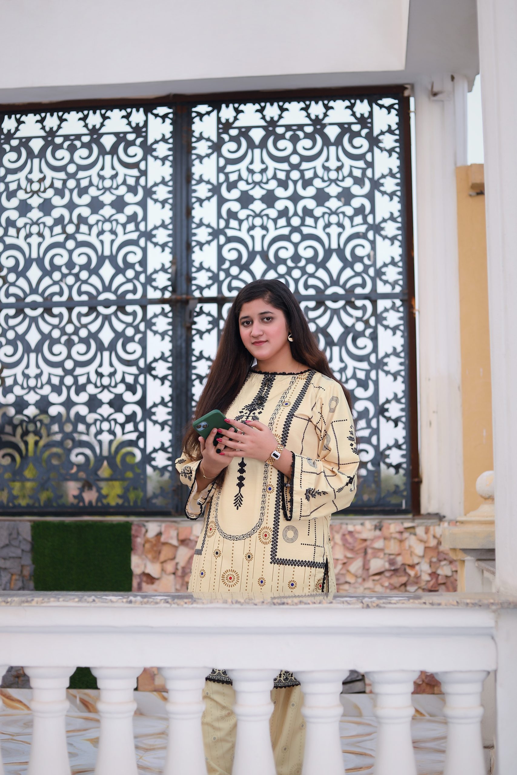 Butter Cream Charm 2PC Printed Shirt & Trouser FTC-5001 - Image 10